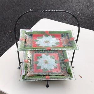 Peggy Karr Poinsettia plates